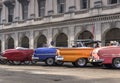 Classic american cars in Havana, Cuba Royalty Free Stock Photo