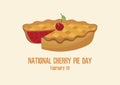 National Cherry Pie Day vector Royalty Free Stock Photo