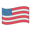 classic american flag vector icon waving in glory Royalty Free Stock Photo