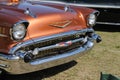 Classic american Chevy car detail closeup Royalty Free Stock Photo