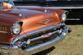 Classic american Chevy car detail closeup Royalty Free Stock Photo