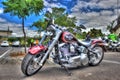 Classic American Harley Davidson motorcycle