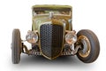 Classic American Hot Rod car. White background Royalty Free Stock Photo