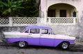 Classic American Made Car Parked in Cuba Royalty Free Stock Photo