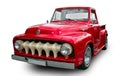 Classic american pickup truck Ford F100 1953. White background Royalty Free Stock Photo