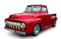 Classic american pickup truck Ford F100 1953. White background Royalty Free Stock Photo