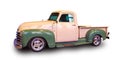 Classic american pickup truck. White background. Royalty Free Stock Photo