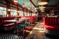 Classic American retro cafe Royalty Free Stock Photo