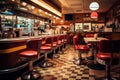 Classic American retro cafe Royalty Free Stock Photo