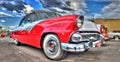 Classic American 1950s red and white Ford Fairlane Royalty Free Stock Photo