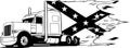 Classic American Truck. Black and white illustration Royalty Free Stock Photo