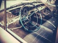 Classic American Truck Interior Royalty Free Stock Photo