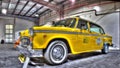 Classic American yellow taxi cab Royalty Free Stock Photo