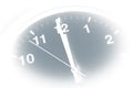 Classic analog clock pointing at 12 Royalty Free Stock Photo