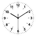 Classic analogue clock displaying time Royalty Free Stock Photo