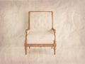 Classic antique chair, old paper style.