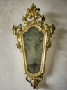 Classic antique mirror with gilded frame Royalty Free Stock Photo