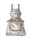 classic apron kitchen accessory icon