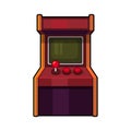 Classic Arcade Machine. Old Style Gaming Cabinet. Vector