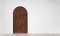 Classic arched wooden door