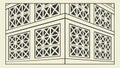 Classic Architectural Window Pattern Vector, vector design Generative AI Royalty Free Stock Photo