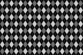 Classic argyle seamless pattern for textile, paper print. Vector illustration. Black grey.