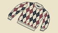Classic Argyle Sweater Pattern Illustration, vector design Generative AI Royalty Free Stock Photo