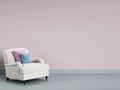 Classic armchair in empty room. Royalty Free Stock Photo