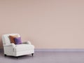 Classic armchair in empty room Royalty Free Stock Photo