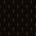 Abstract Seamless Art Deco Pattern. Stylish antique background. Royalty Free Stock Photo