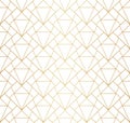 Classic Art Deco Seamless Pattern. Geometric Stylish Texture. Abstract Retro Vector Texture. Royalty Free Stock Photo