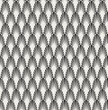 Abstract Art Deco Seamless Background. Geometric Fish Scale Pattern. Royalty Free Stock Photo