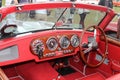 Classic aston martin convertible sports car interior Royalty Free Stock Photo