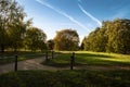 Classic autumn view in Hyde park in London