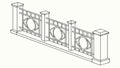 Classic Balustrade or Architectural Railing Element, vector design Generative AI Royalty Free Stock Photo