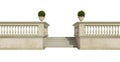 Classic balustrade on white