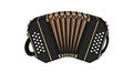 Classic Bandoneon Illustration Against White Backdrop for Musical Projects Royalty Free Stock Photo