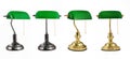 energy saving lamp,green Classic Banker desk lamp ,table lamp ,table light,desk lamp,desk lighting,table lighting Royalty Free Stock Photo