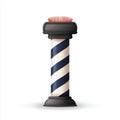 Classic barber pole on white background Royalty Free Stock Photo