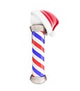 Classic barber santa hat 3d Illustrations