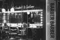 Classic Barber Shop - Ilford FP4 Plus B&W Film Royalty Free Stock Photo