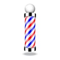 Classic barber shop pole