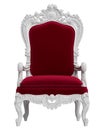 Classic baroque armchair solated on white background.Digital Illustration.3d rendering