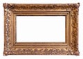 Classic Gold Plated Picture Frame with Path Royalty Free Stock Photo