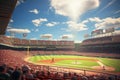 Classic baseball game at Fenway Park capturing. Generative ai