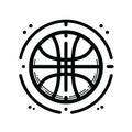 Classic Basketball Icon: A Ball Vector Royalty Free Stock Photo