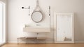 Classic bathroom, modern minimalistic interior design
