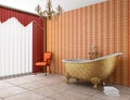 Classic bathroom with old bathtub