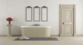 Classic Bathroom with stone bathtub Royalty Free Stock Photo