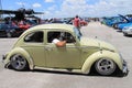 Classic beetle driving Royalty Free Stock Photo